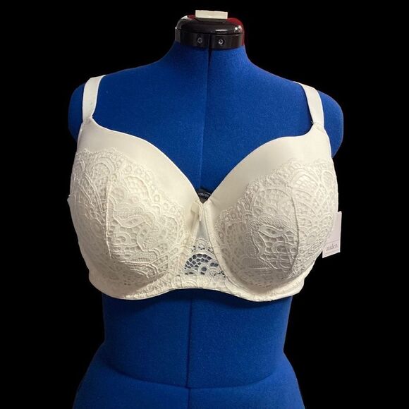 AUDEN Bra Size 46DD White New With Tags - Picture 1 of 12